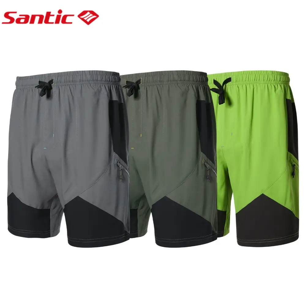 Santic Men’s Cycling Shorts – Loose Fit MTB Mountain Bike Downhill Shorts for Outdoor Riding & Road Cycling