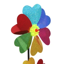 Красочные DIY блесток мельница ветер Spinner домашний сад двор декоративные Детские игрушки Y4UD