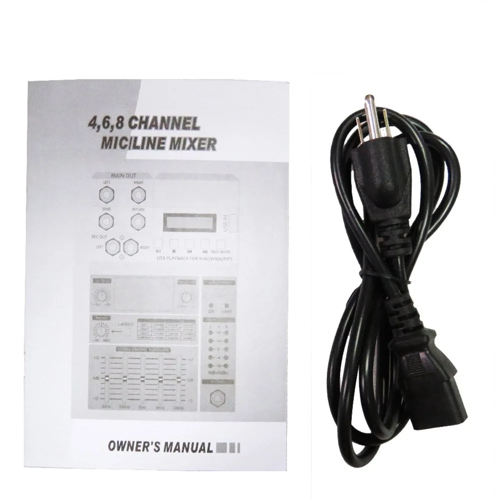 powered cables of 4ch powered amplifier pa mixers with mp3 player usb bluetooth for audio stage dj system