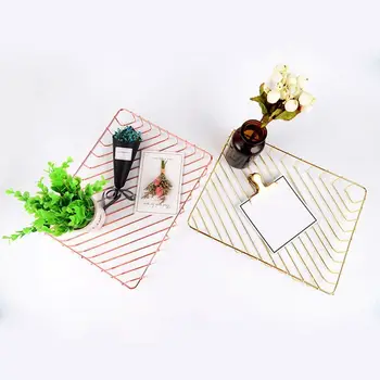 

Metal Storage Iron Documents A4 Paper Storage Basket Elegant Desktop Stationery