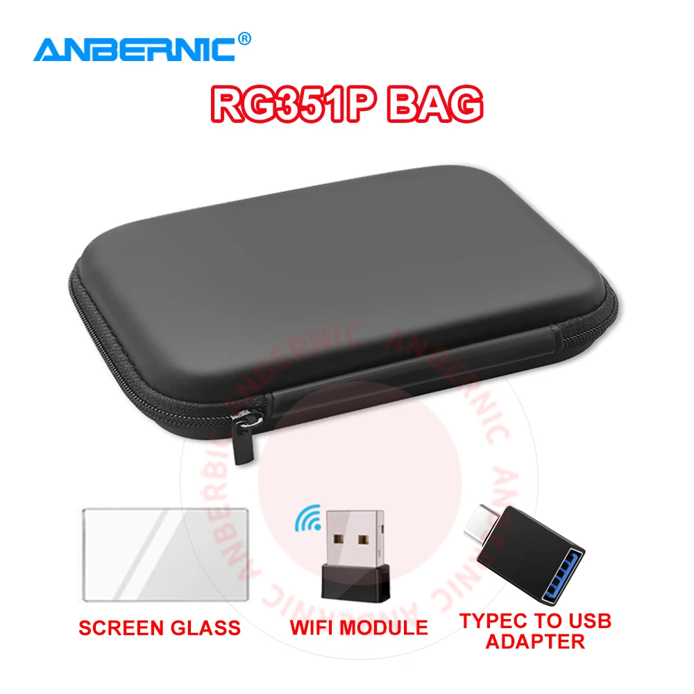 

ANBERNIC - RG351P Bag Case Shell Glass Tempered Screen Protector RG351P RG351 Handheld Console Game Player Accessory Wifi Module