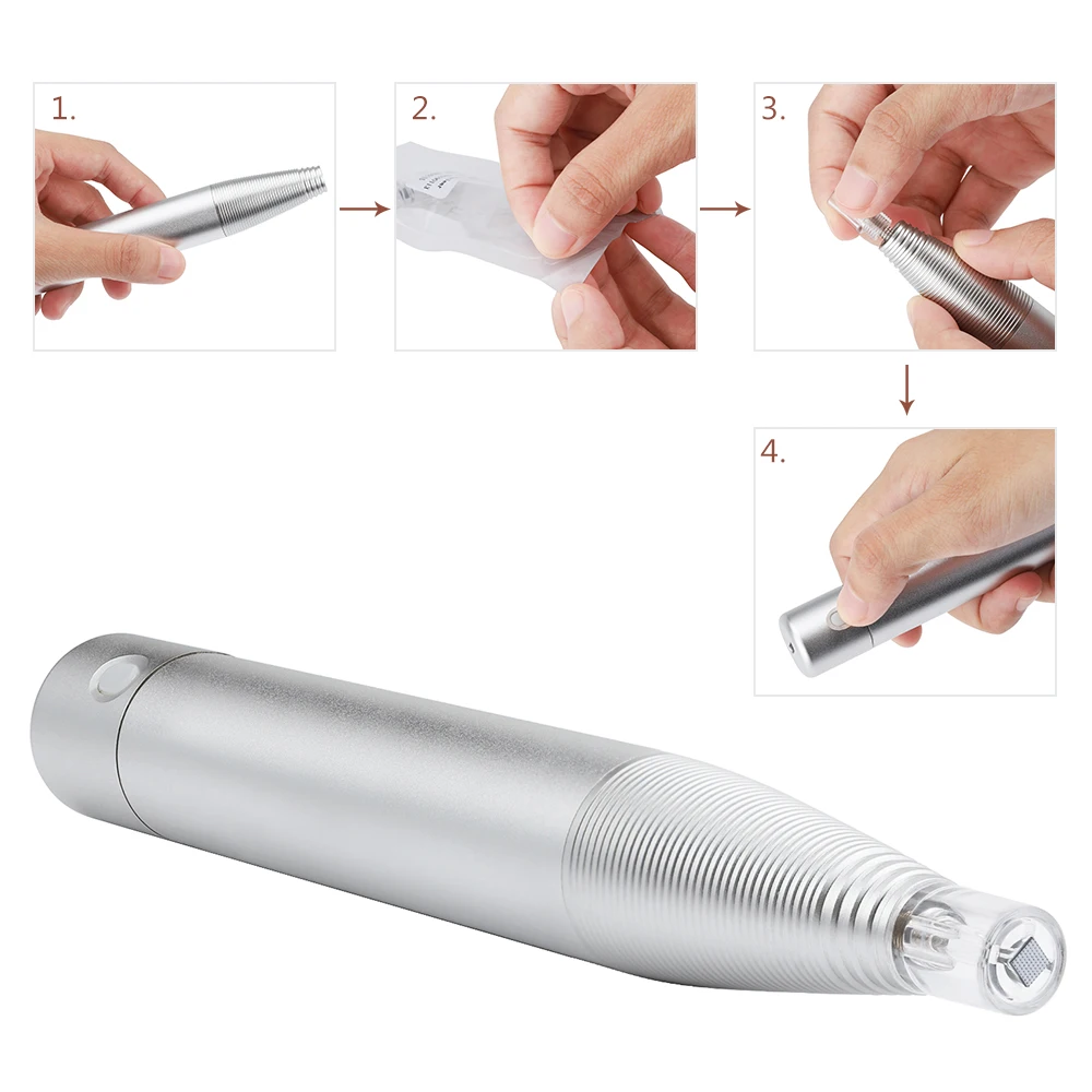 Online Dr Stift Dermo Stift Maschine MTS Derma stift Wiederaufladbare Microagulhamento Stift Nano Mikronadeln Kopf Professionelle Schönheit Ausrüstung