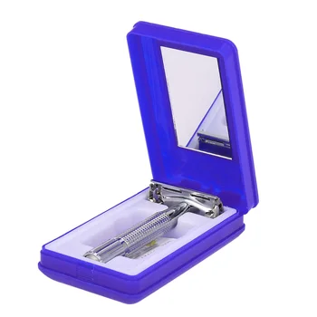 

Double-edged Safety Razor Rotating Beard Trimmer Men's Traditional Beard Razor Long Handle Razor with Blade