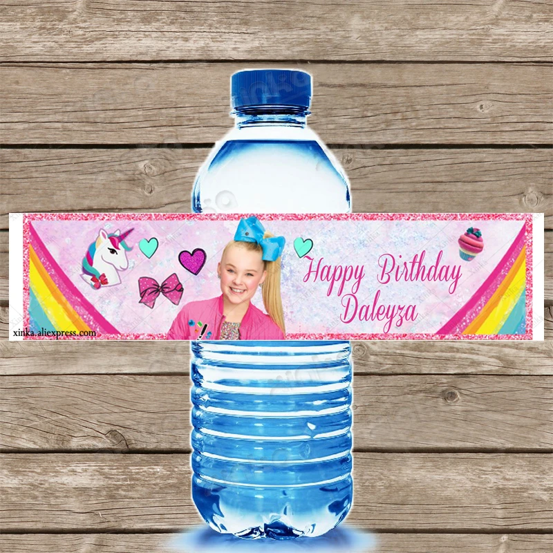 12x Jojo Siwa Girls Teens Party Birthday Fruit Shoot Bottle Label Decor Favour