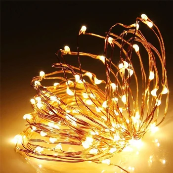 

String Light LED Solar String Lamp Garland Copper Wire Fairy Light For Christmas Tree Wedding Party Outdoor Decoration
