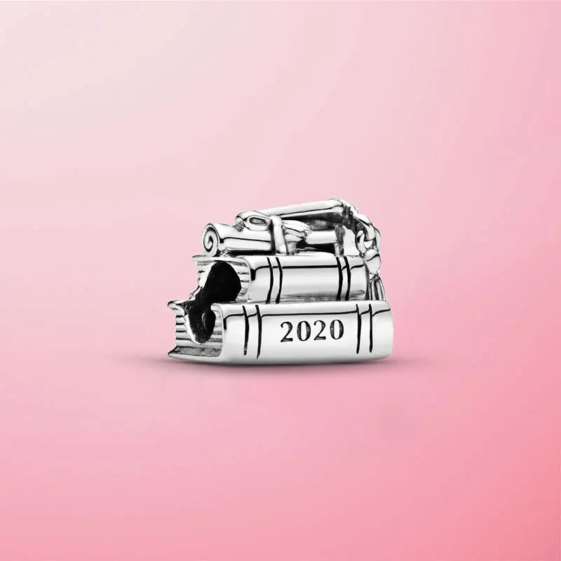 925 пробы серебро 2020 Выпускной Подвеска &quotкниги&quot драгоценные бусины подходят к