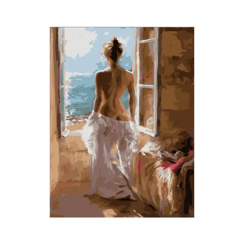 

Sexy Girl Frameless DIY Digital Oil Painting By Numbers Canvas Wall Picture Art