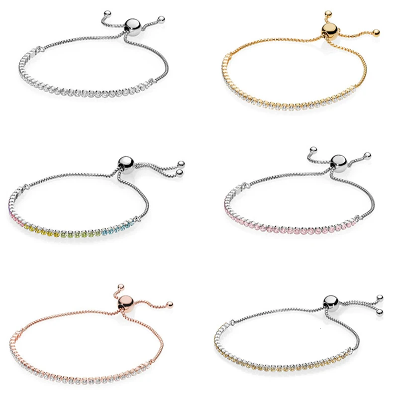 925 NEW Pure Silver Color Charms Bracelets Women Accessories Jewelry Christmas Gift