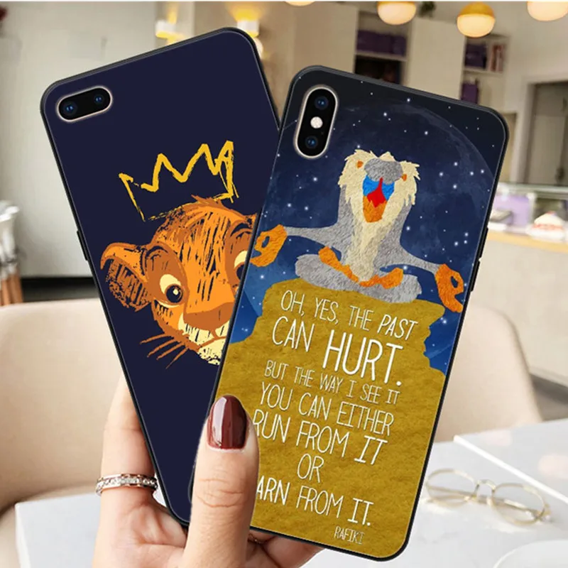 Король Лев Simba nala силиконовый чехол для телефона чехол для iPhone 7 8 6s Plus X XS MAX 5S SE XR 11 Pro Max мягкий чехол