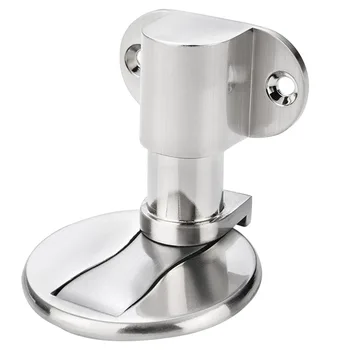 

Door Stop Stainless Steel Adhesive Security Shockproof Mute Strong Magnetic Nailless Anti Collision Buffer Knob Floor Adjustable
