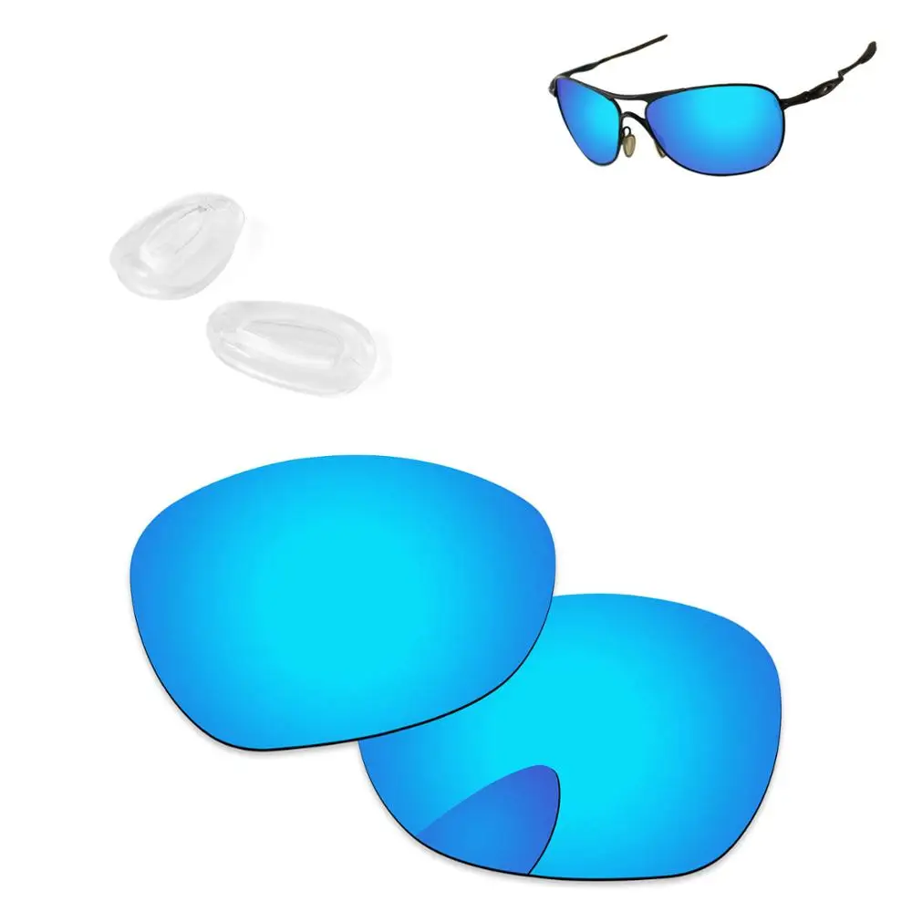 Ice Blue PapaViva поляризованные Сменные линзы и носовые упоры для аутентичных перекрестных ремешков Новинка 2012 oo4060-несколько вариантов - Цвет линз: Ice Blue