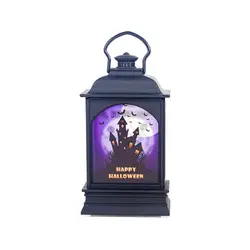 Светодиодный атмосферный ночник, фонарь, домашний кулон, украшение для Хэллоуина, подвесной светильник с питанием от батареи, нарисованная
