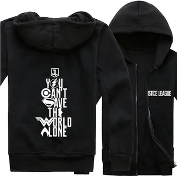 

Anime Justice League men sweatshirt 2019 spring winter thicken hoodies men sportswear fashion tracksuit coat jacket