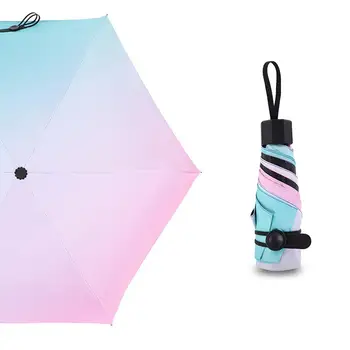 

rainbow Folding Umbrella Rain Women Gift Men Mini Pocket Parasol Girls Anti-UV Waterproof Portable Travel UMBRELLAS
