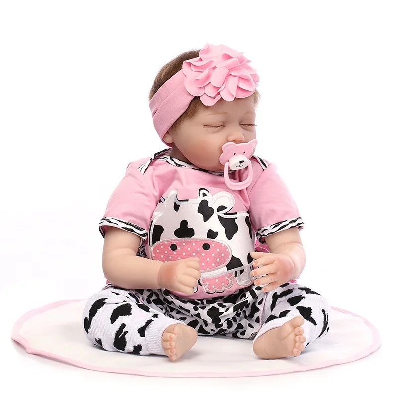 

NEW 46CM Baby Reborn Doll Lifelike Soft Silicone Reborn Baby Dolls Adorable Sleep Realistic Bonecas Doll TOY Birthday Gifts