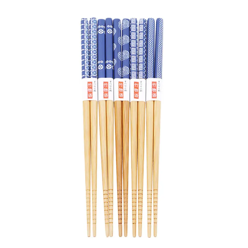 Creative New 5 Pairs Reusable Chopsticks Natural Wood Chopsticks Chinese Set Handmade Gift Pack Hashi Sushi Food Sticks
