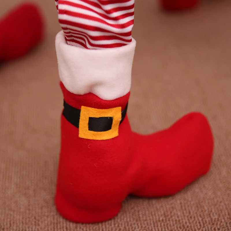 

4pcs Christmas Chair Legs Cover Table Foot For Home Xmas Party Dinner Accessory