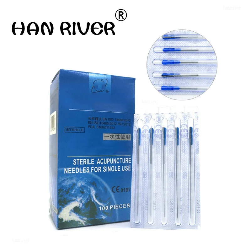 

new 200pcs/2 boxes huanqiu acupuncture needle sterile acupuncture needle for single use with tube 0.25*40mm
