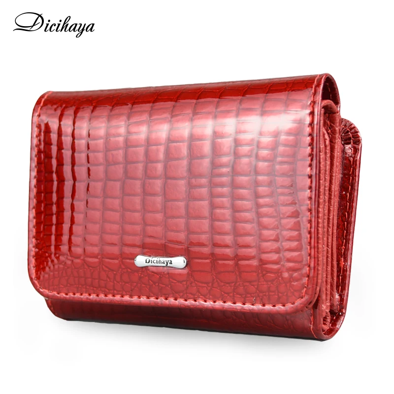 Dicihaya Clasp Genuine Leather Women Wallet Samll Women