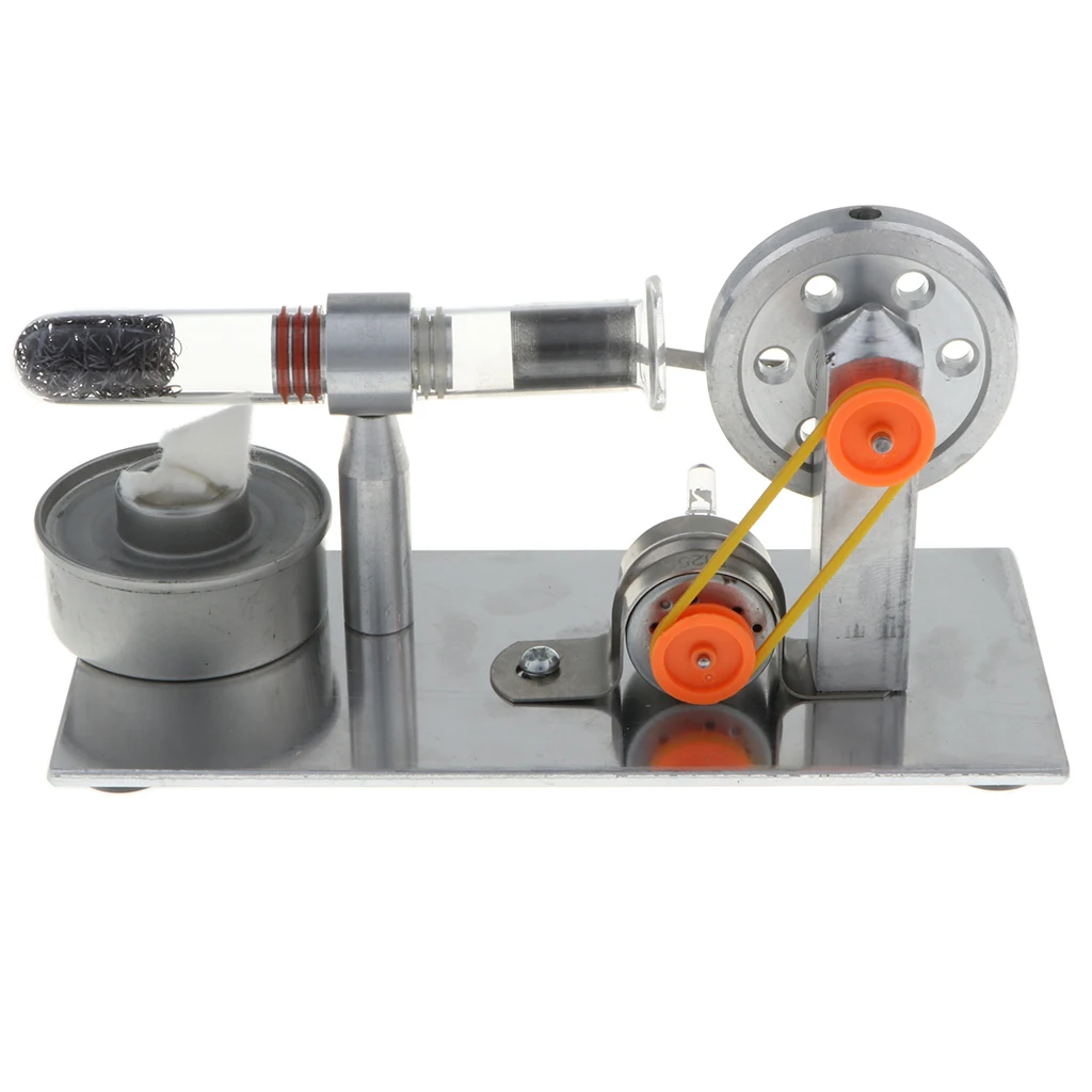 Stirling Engine (Flywheel Colorful LED) - Conversion of Heat Energy to Electric Energy