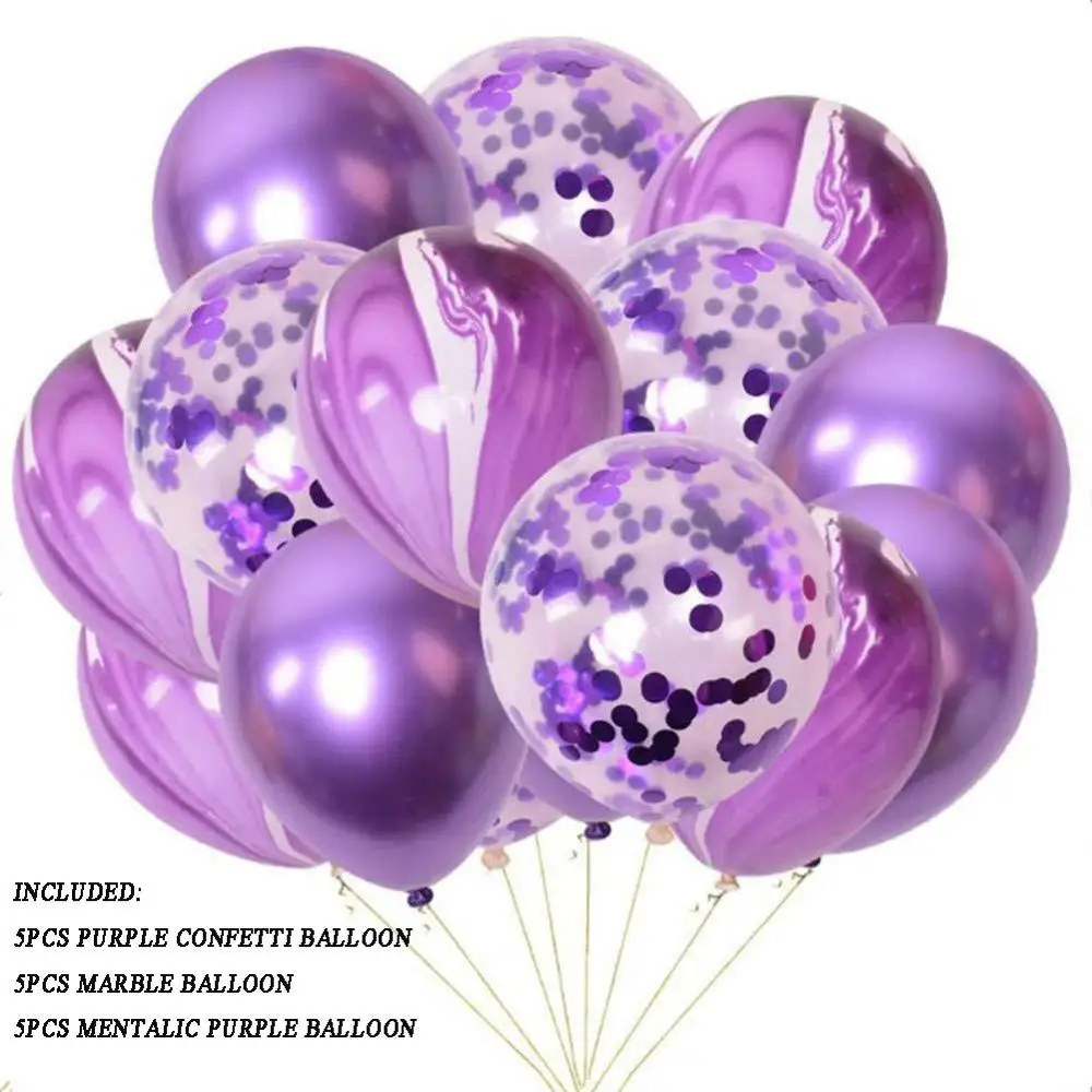20 шт./компл.; модная женская обувь с блестками; конфетти из фольги воздушный шар большего размера; Цвет: розовый, золотистый; воздушные шары на день рождения ужин вечерние Baby Shower Свадебные украшения - Цвет: 15pcs purple