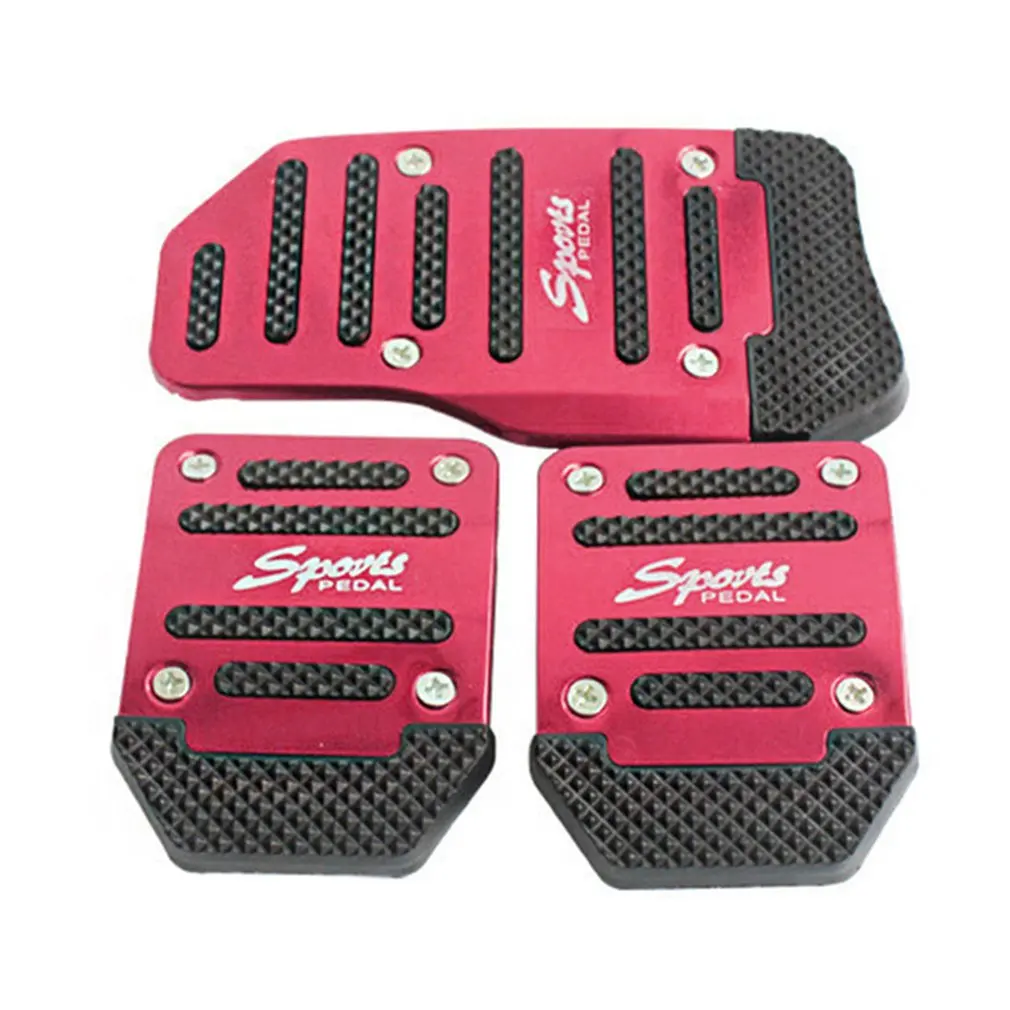 3 Pcs/set Universal Aluminum Manual Series Automatic Non-Slip Car Pedal  Cover Set Kit RS-ENL018 - AliExpress