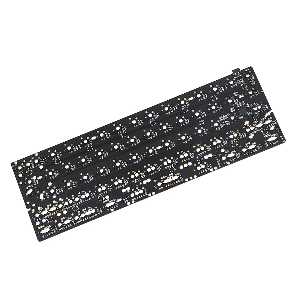 qmk através do interruptor de apoio underglow pcb led hhkb minila layout totalmente programável teclado mecânico poker