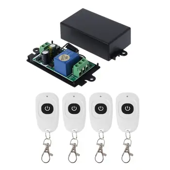 

1Set 433MHz Remote Control AC110-220V 1CH RF Relay Switch Receiver Module With 2-4 Remote Controls