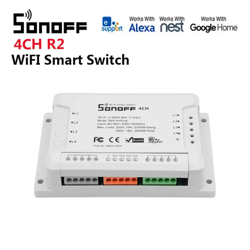 sonoff 4ch google home