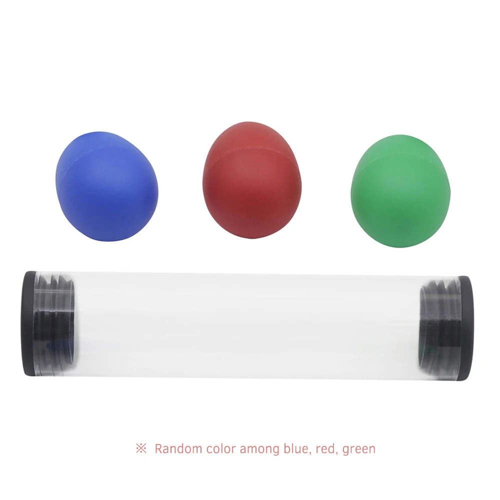 Environment-Friendly ABS Egg Shaker Canister Include 3pcs Maracas Eggs Musical Eggs Plastic Eggs for Easter Party Random Color