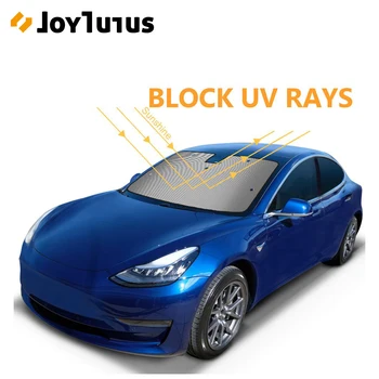 

Car Sunshade Cover For Tesla Model 3 Sun Visor Skylight Car Sunproof Curtain Mesh Sun Visor Sunshield Front Windshield UV