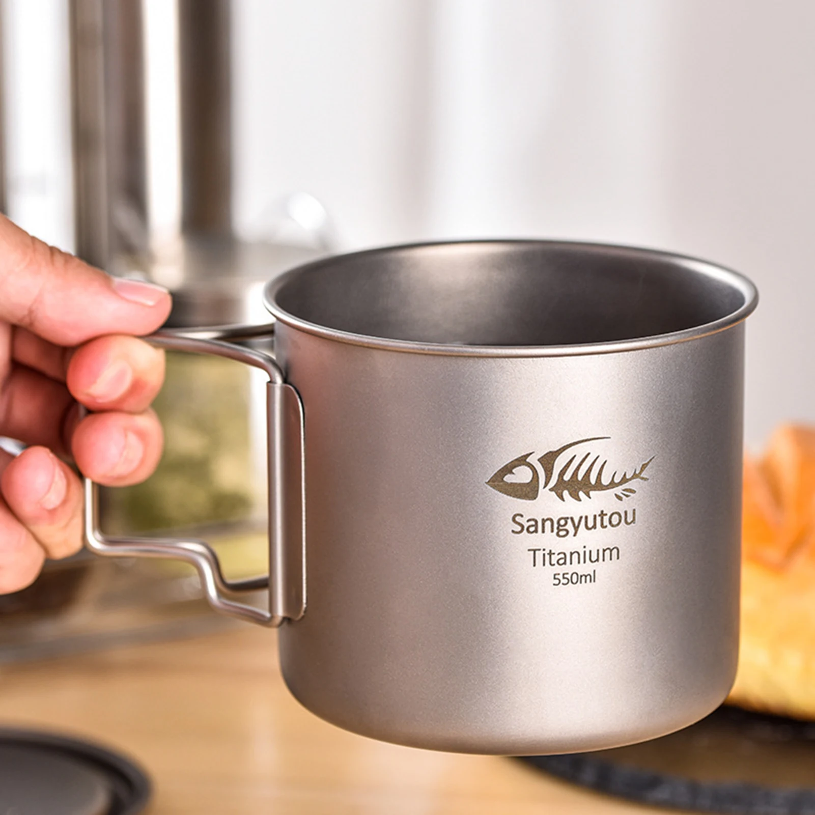 450/550/750ml Ultralight Titanium Cup 