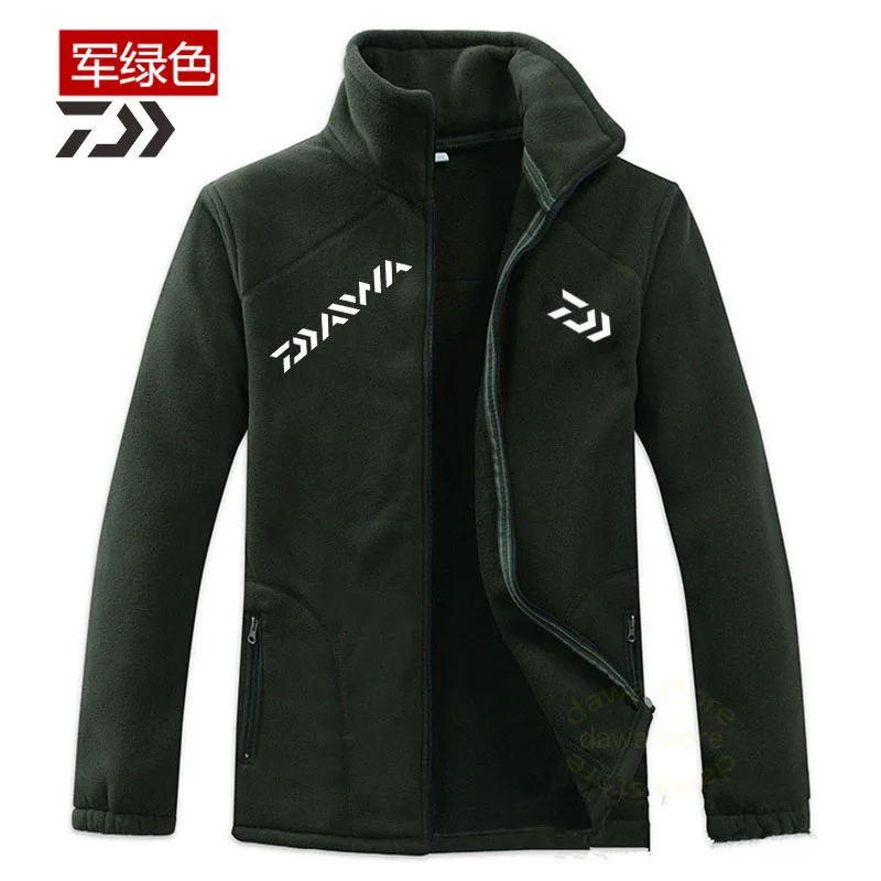 Новая осенне-зимняя одежда для рыбалки, Мужская одноцветная куртка Daiwa с карманом на молнии для рыбалки, спортивный костюм, повседневная мужская куртка, спортивное пальто для улицы