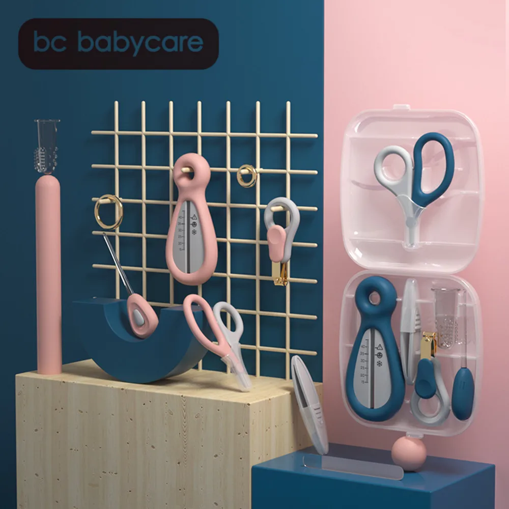 Scissors Toothbrush Nail-Clipper Nose-Tweezer Hygiene-Kits Baby Health-Care-Set Safe