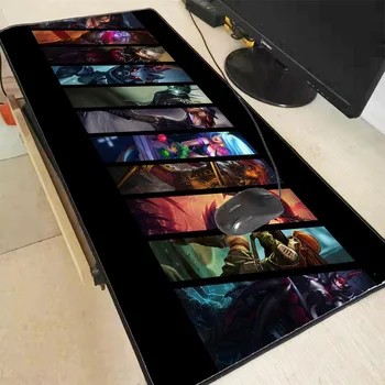 

League of Legends Locking Edge Mouse Pad Gaming Mouse Pad Large Anime Rubber Mouse Pad Keyboard Mat Table Mat 11 Size