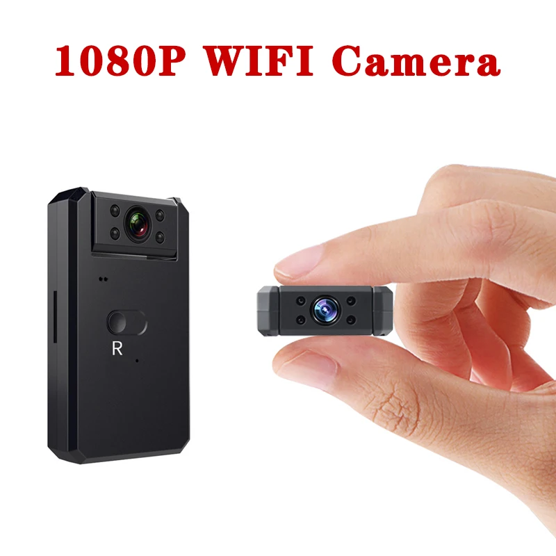 

QZT Mini WIFI Camera Full HD 1080P Wireless 180Â° Wide Angle Mini Camera WIFI Portable Infrared Night Vision Mini Camera V380 Pro