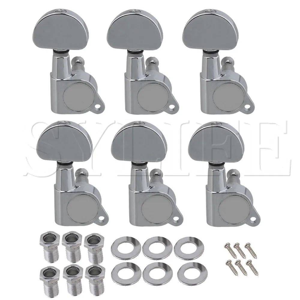 

6 x Zinc Alloy Full Closed Machine Heads Tuning Pegs Tuners Keys 6R