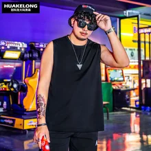 Поколение толстых популярных брендов большого размера плюс размер d Menswear летний стиль сплошной цвет без рукавов мужской жилет плюс-си