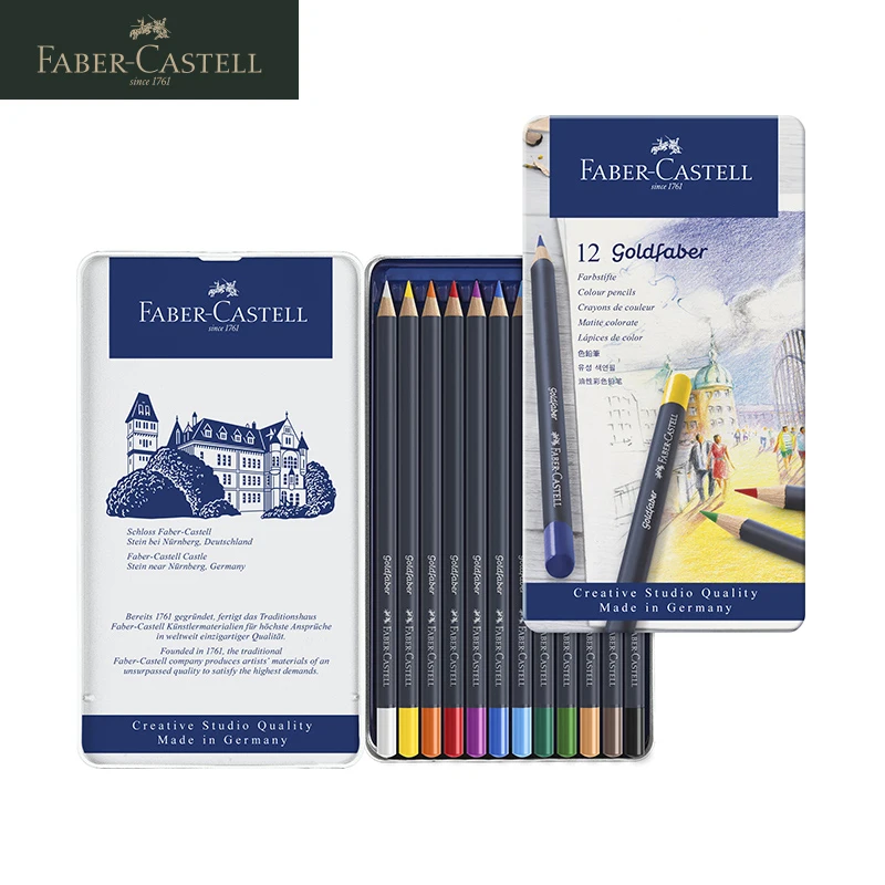 Faber Castell-Crayons de couleur gras de qualité artiste, crayons d'art  professionnels, Polychromos, 12 couleurs, 24 couleurs, 36 couleurs, 60  couleurs, 72/120 couleurs, 1100