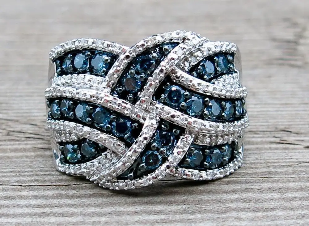 Женское кольцо из серебра 925 пробы, кольцо вечности, обручальное кольцо, Европейское сечение, вращающийся кривой Стиль, квадратный циркон