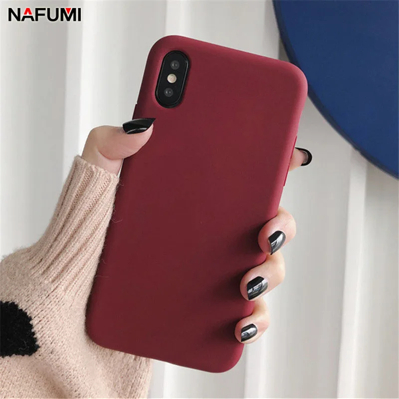 

Silicone Candy Solid Color Phone Case For iPhone 8 7 6 6s Plus Plain Cover For iPhone 10 X XR XS MAX Back Protect Soft TPU Funda