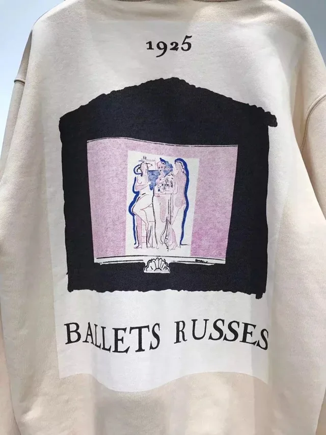 Autumn New Ballet Portrait Photo Cotton Hooded Sweatshirt Sweatshirt Women Hoodies Women
