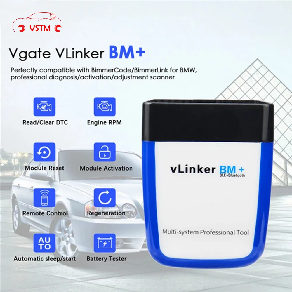 Vgate vLinker BM+ ELM327 For BMW Scanner BT4.0-Wireless wifi OBD 2 Car DiagnosticTool Bimmercode PK Free Shipping | Автомобили и