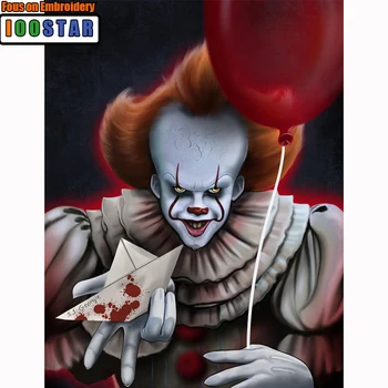 

5d Diy diamond painting "horror IT clown" Movie character Full Square/Round diamond embroidery cross stitch Mosaic Home Decor