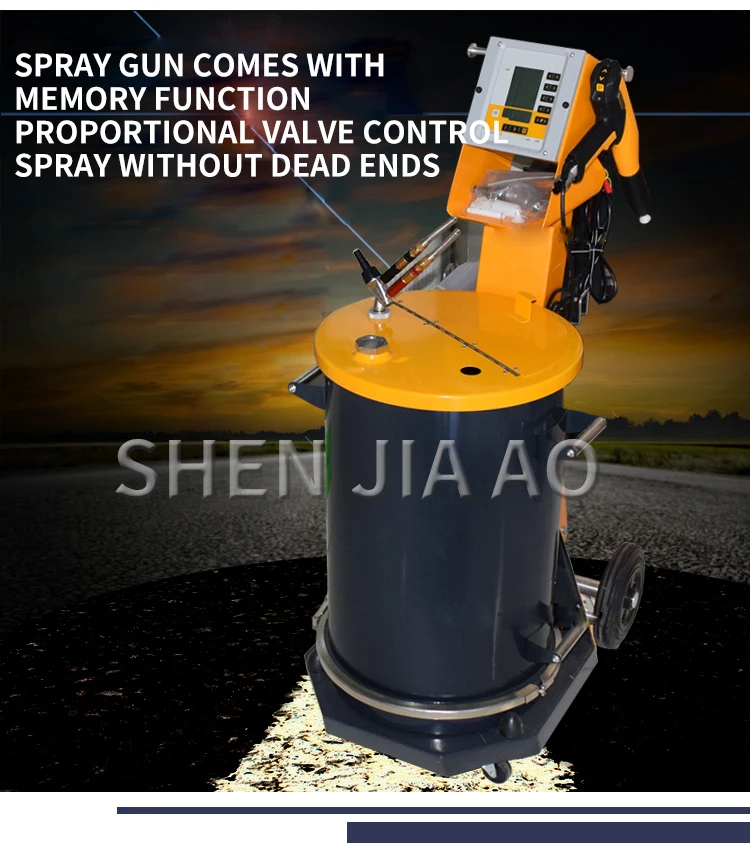 1PC Intelligent Liquid Crystal Electrostatic Powder Spraying Machine Electrostatic Powder Spray Plastic Powder Machine 220V