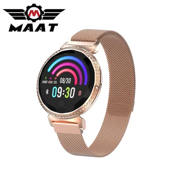 

MC11 Milanese Strap IP67 Waterproof Sleep Monitoring Lady Fashion Fitness Tracker Smartband Luxury Rhinestones Women Smart Watch
