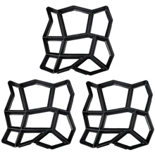 Ensemble de 3 moules de chaussée irréguliers bricolage pour faire des marches, des chemins, des briques, du béton, des chemins, des chemins, pour le jardin et la Cour