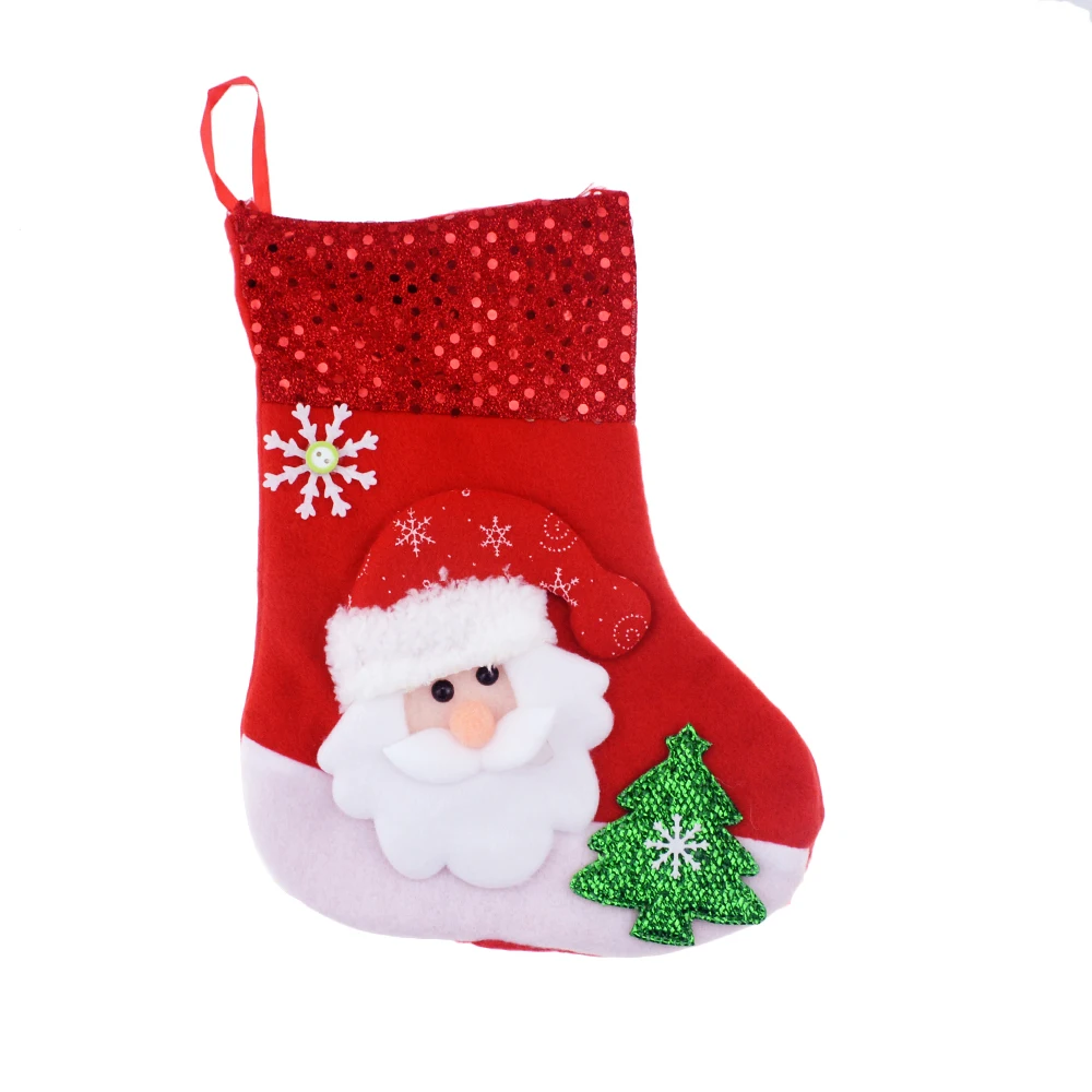 1PCS Christmas Stockings Hanging Christmas Tree Decoration Ornaments New Year Candy Bag Gifts Socks Stocking Xmas Ornament - Цвет: Old man medium