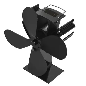 

XL-BLFS-900A Black Thermal Power Furnace Fan Evenly Distributed Heat Wood / Log Burner / Fireplace Harmless Fireplace Fan