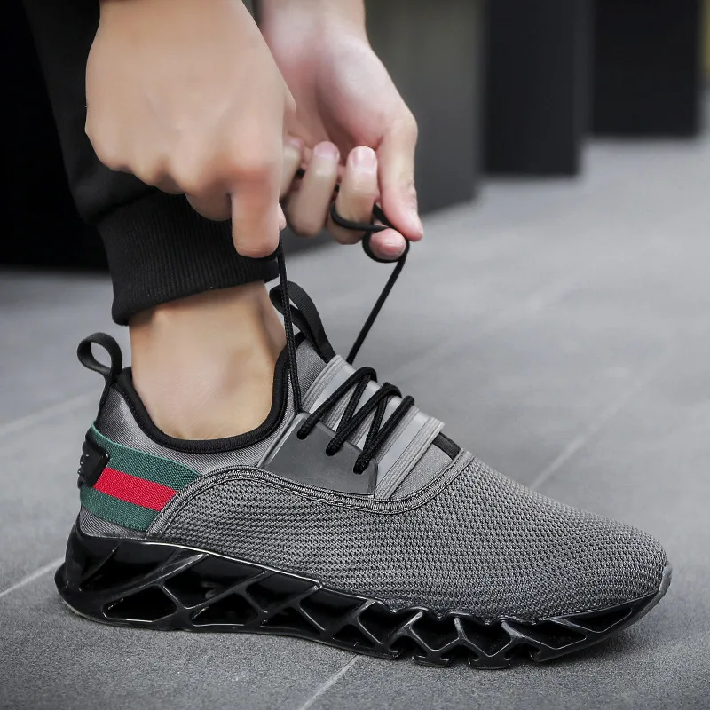 New mesh face Men's Running Shoes Spring Blade Sneakers Cushioning Outdoor Male Sport Shoes For Men Athletic Shoes ZY-17